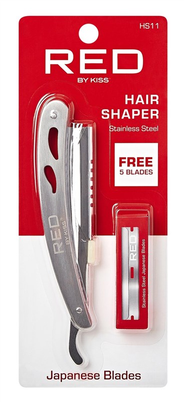 Red by Kiss Hair Shaper Stainless Steel with 5 Free Japanese Blades HS11 - ANNS BEAUTY SUPPLY
